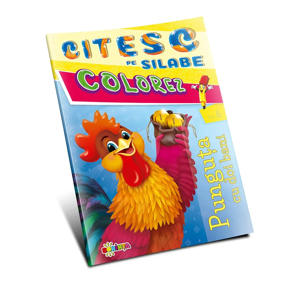 Citesc pe silabe. Colorez. Punguta cu doi bani (vol 6) (56417)