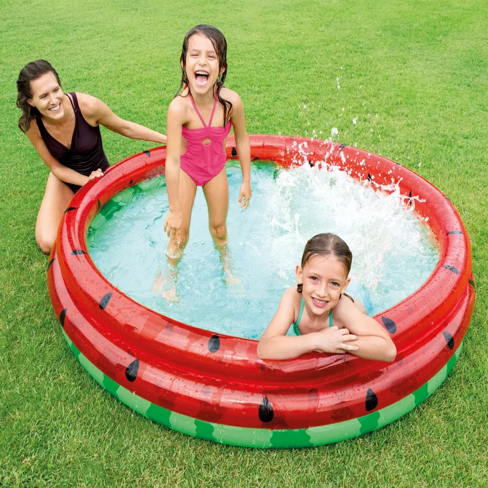 Piscină gonflabilă pentru copii Watermelon, 168×38 cm, 581 L, 2+ ani, Intex (58448)