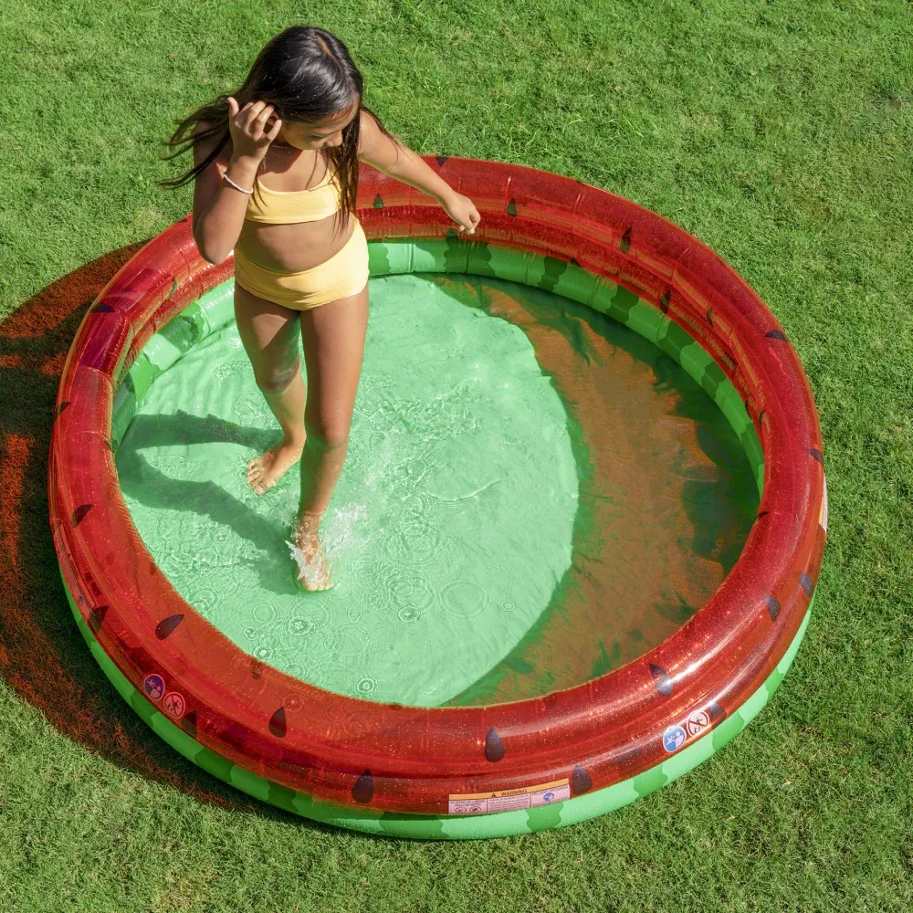 Piscină gonflabilă pentru copii Watermelon, 168×38 cm, 581 L, 2+ ani, Intex (58448)