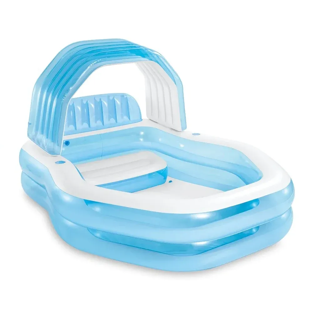 Надувной бассейн со съемным навесом 229×191×135 см, 530 л, Intex (57186)
