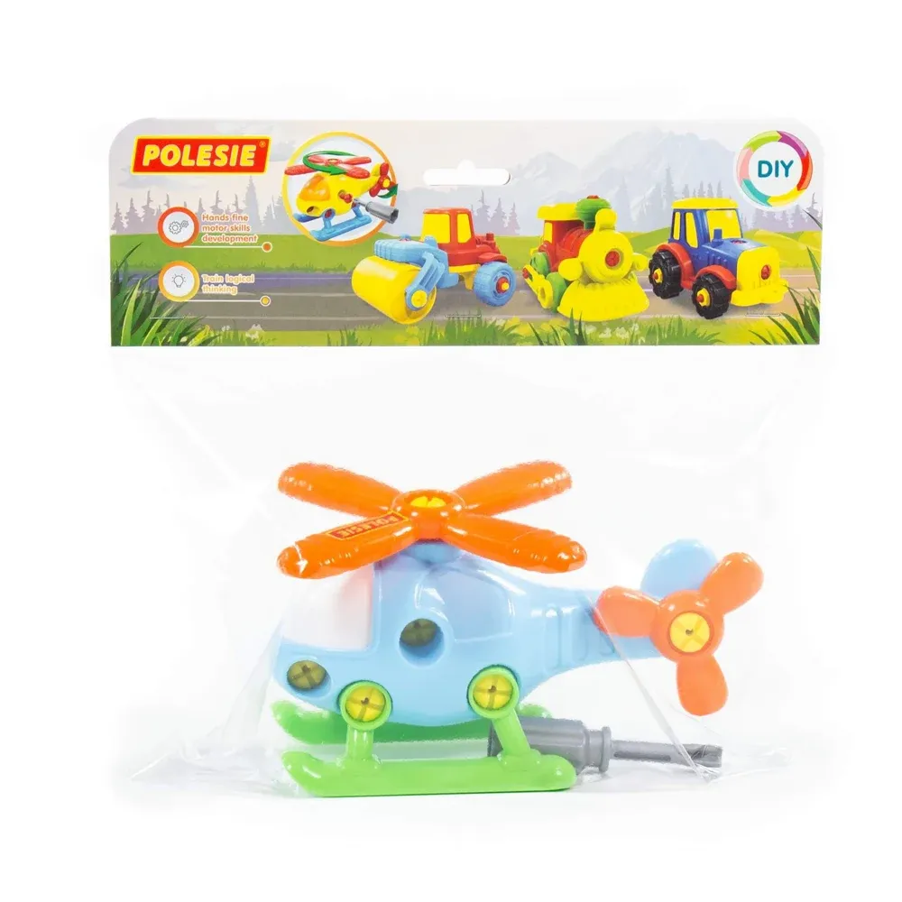 Constructor elicopter, 16 piese, Polesie