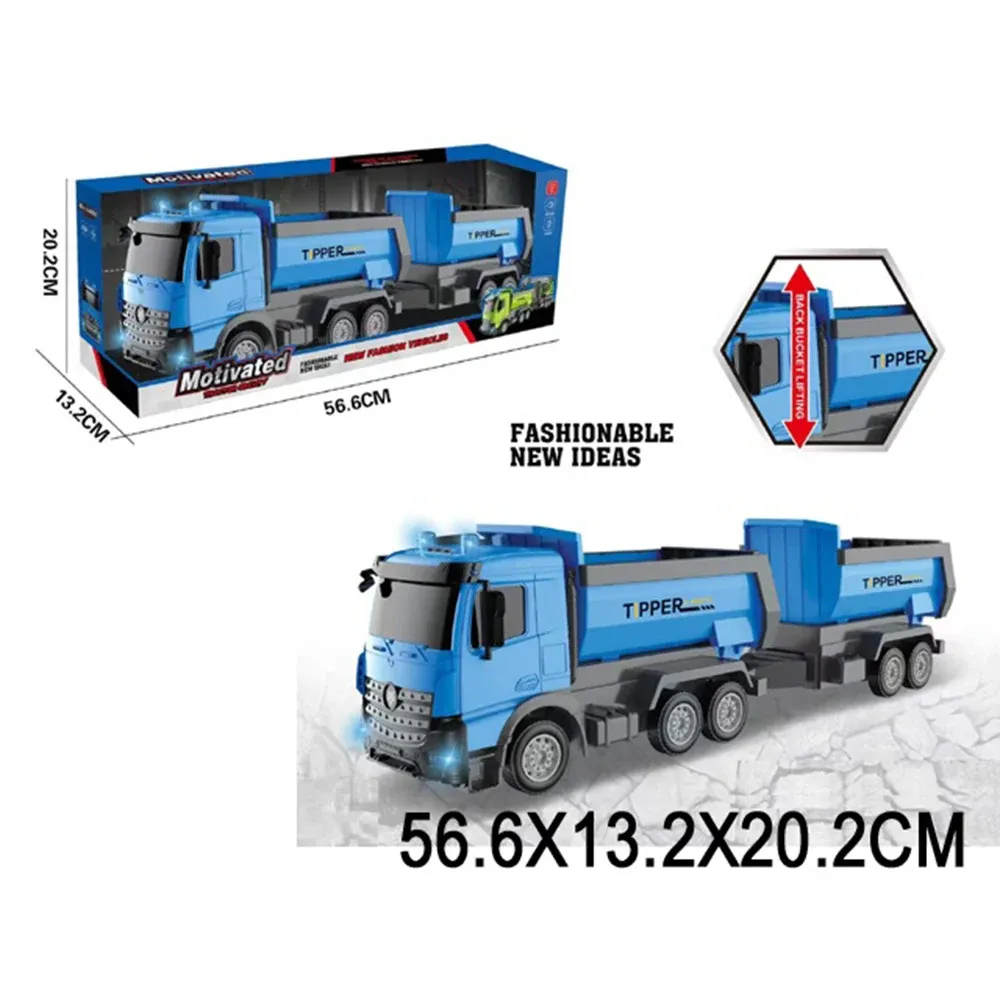 Autospeciala camion cu sunete si lumini cu semiremorca (00277)