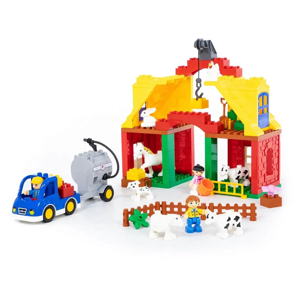 Constructor Ferma veselă, 65 piese, Polesie (77561)