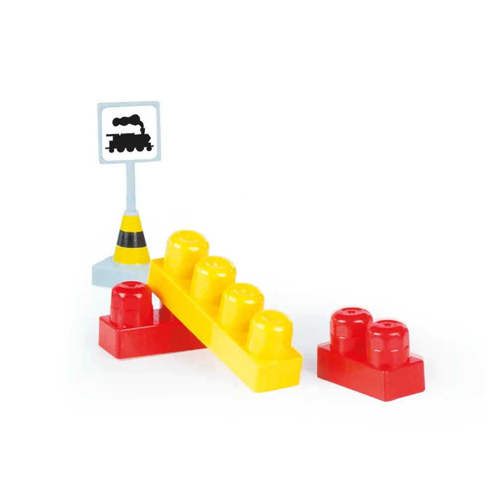 Set tren cu șină și blocuri de construcție 89 piese, Dolu (5082)