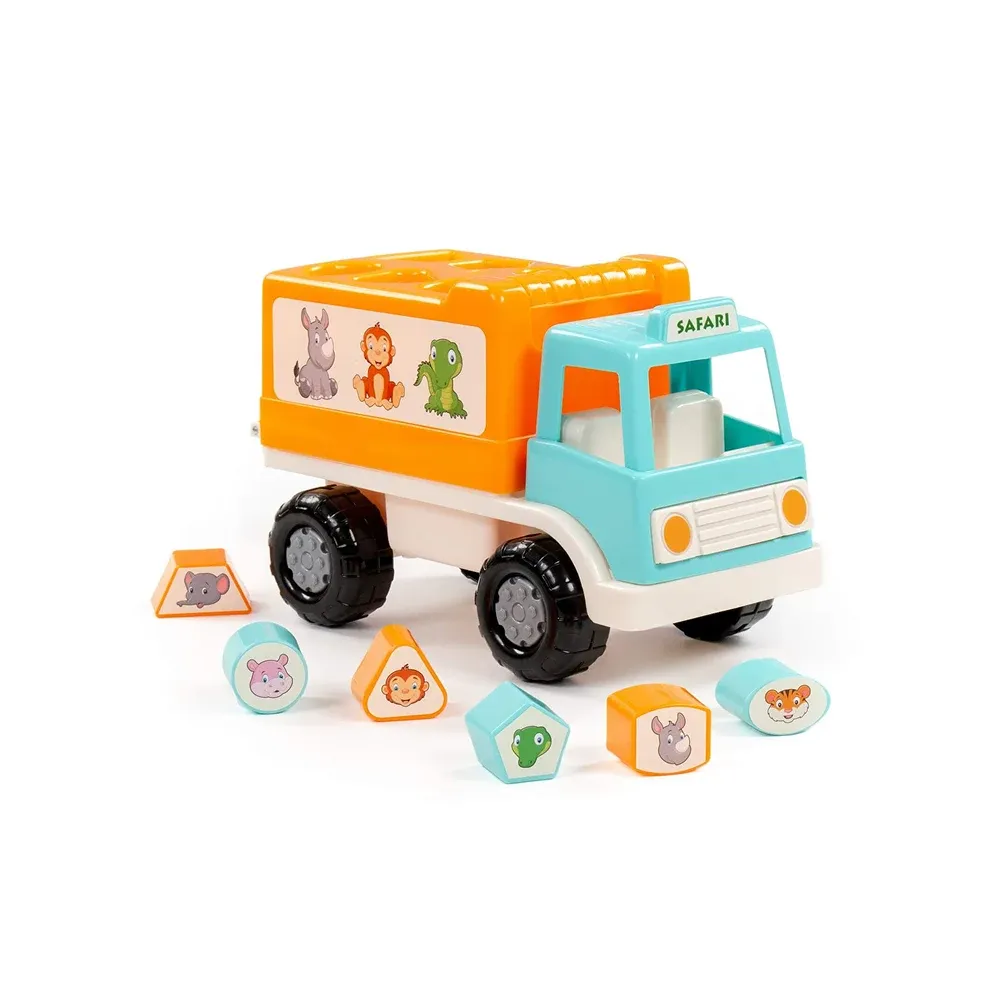 Camion interactiv Safari cu sorter de forme și animale, Polesie (90287)