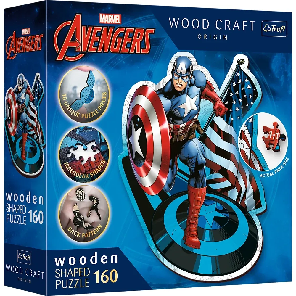 Căpitan America, 160 elemente din lemn (20194)