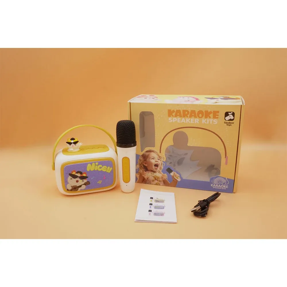 Microfon karaoke cu boxa (Bluetooth) (08028)