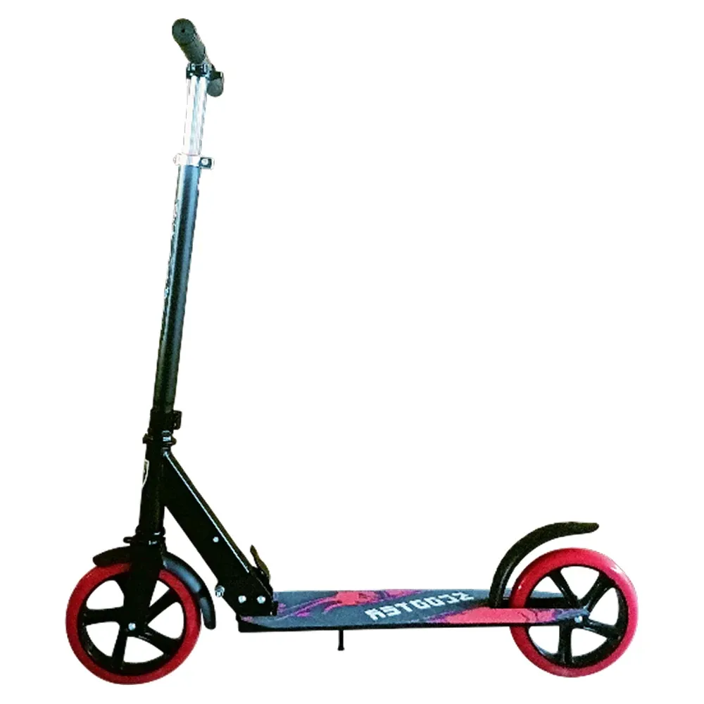 Trotinetă pentru copii cu 2 roți, ghidon reglabil și frână de picior, roșu, RTM Scooter (16580)