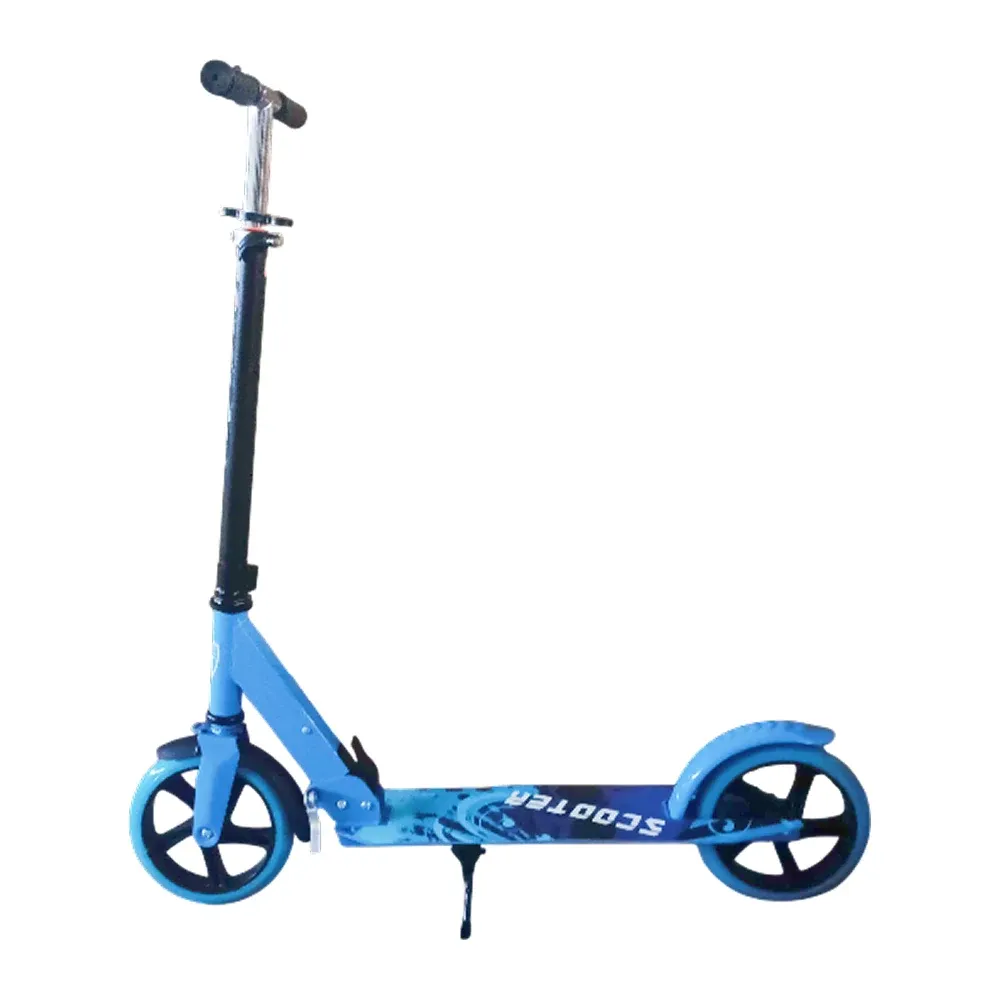 Trotinetă pentru copii cu 2 roți, ghidon reglabil și frână de picior, albastru, RTM Scooter (16581)