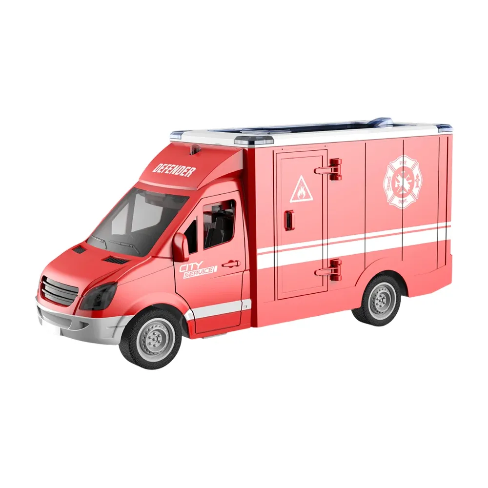 Autospecială ambulanță cu inerție, lumini și sunete – 1:16 – WY597B ,Wenyi (25970)