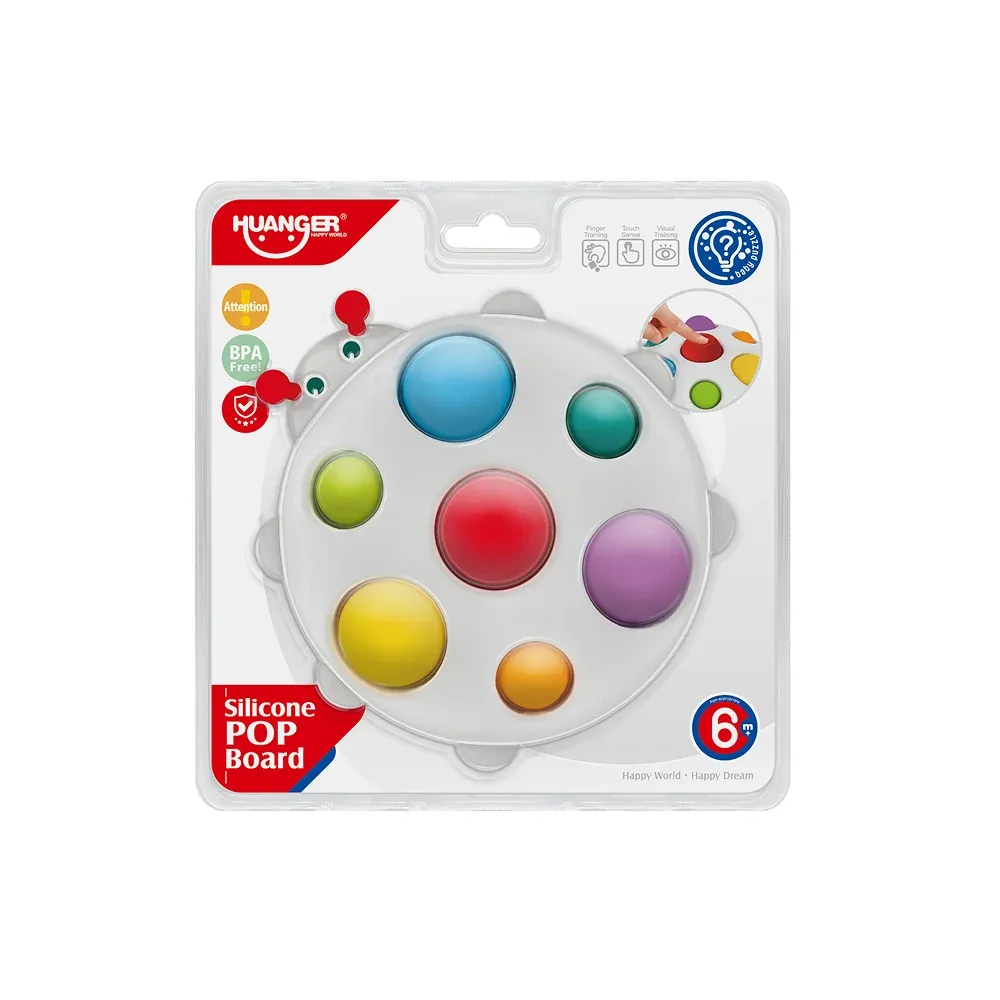 Jucărie senzorială tip pop-it din silicon – broscuță țestoasă, Huanger HE0191 (18172)