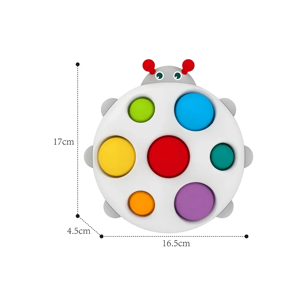 Jucărie senzorială tip pop-it din silicon – broscuță țestoasă, Huanger HE0191 (18172)