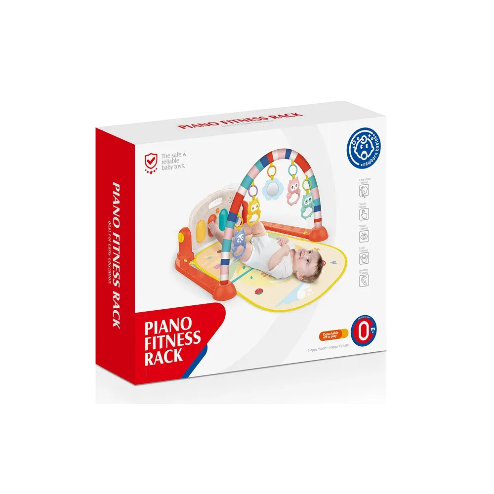 Игровой коврик с подвесными игрушками, подсветкой и музыкой, Huanger HE0651 (18424)