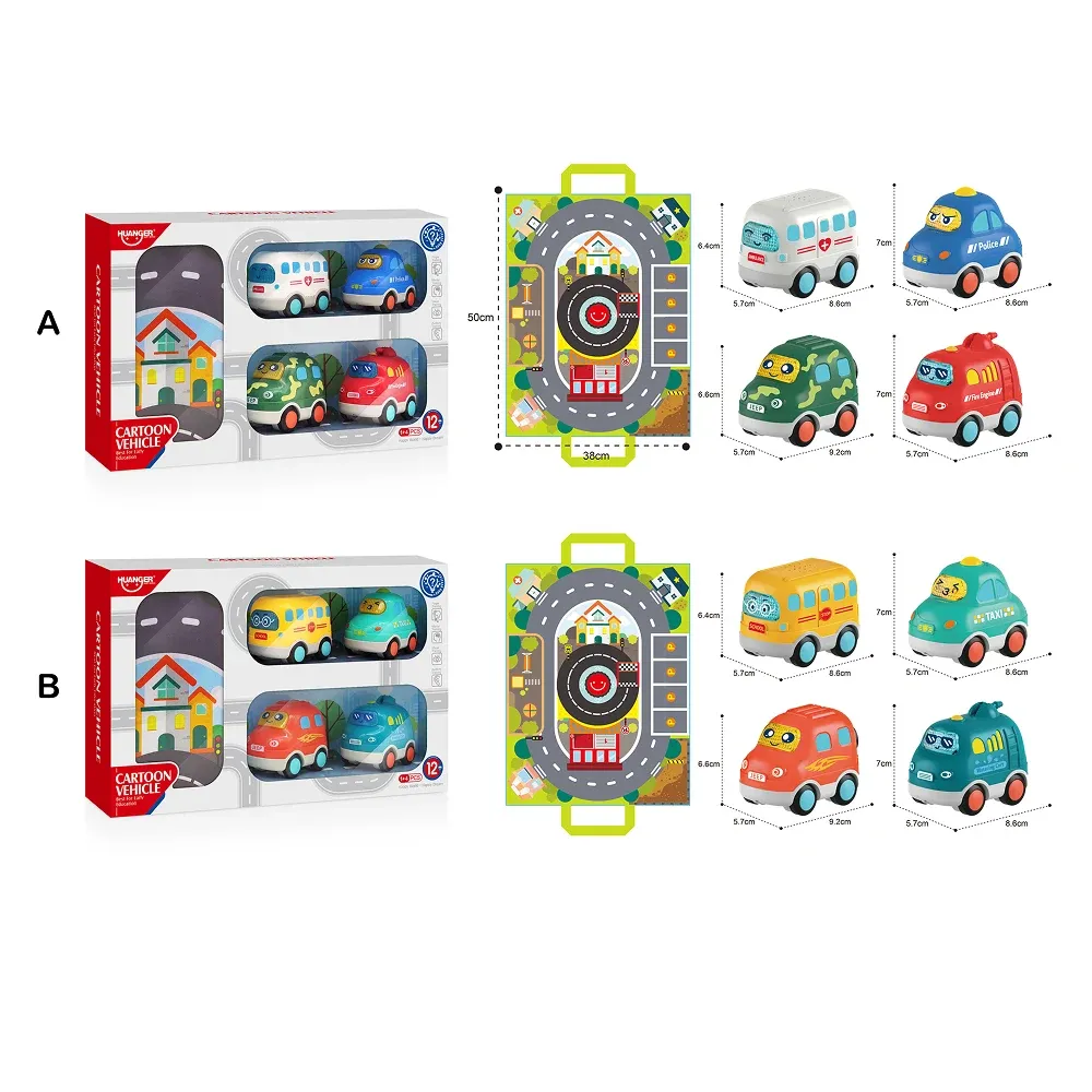 Set de mașinuțe educative cu covoraș de joacă, Huanger HE0540 (18592)