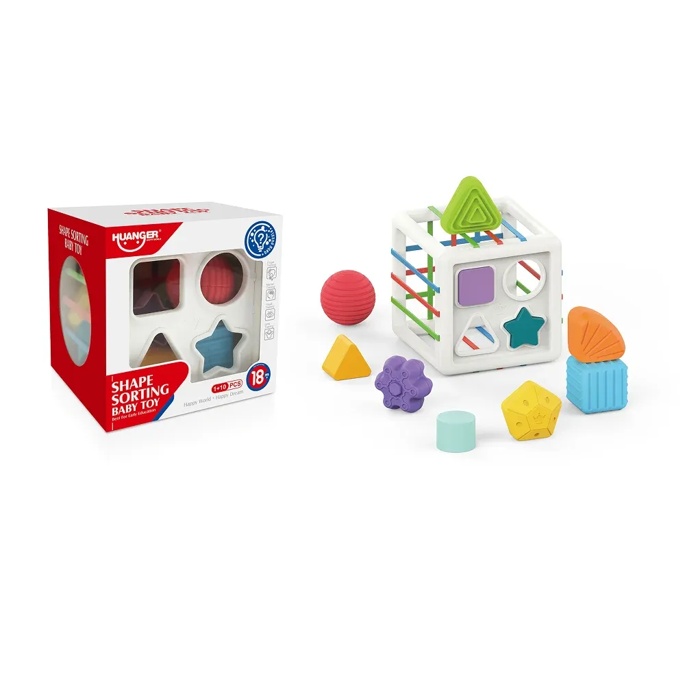 Cub educativ cu sorter de forme și culori, Huanger HE0211 (18622)