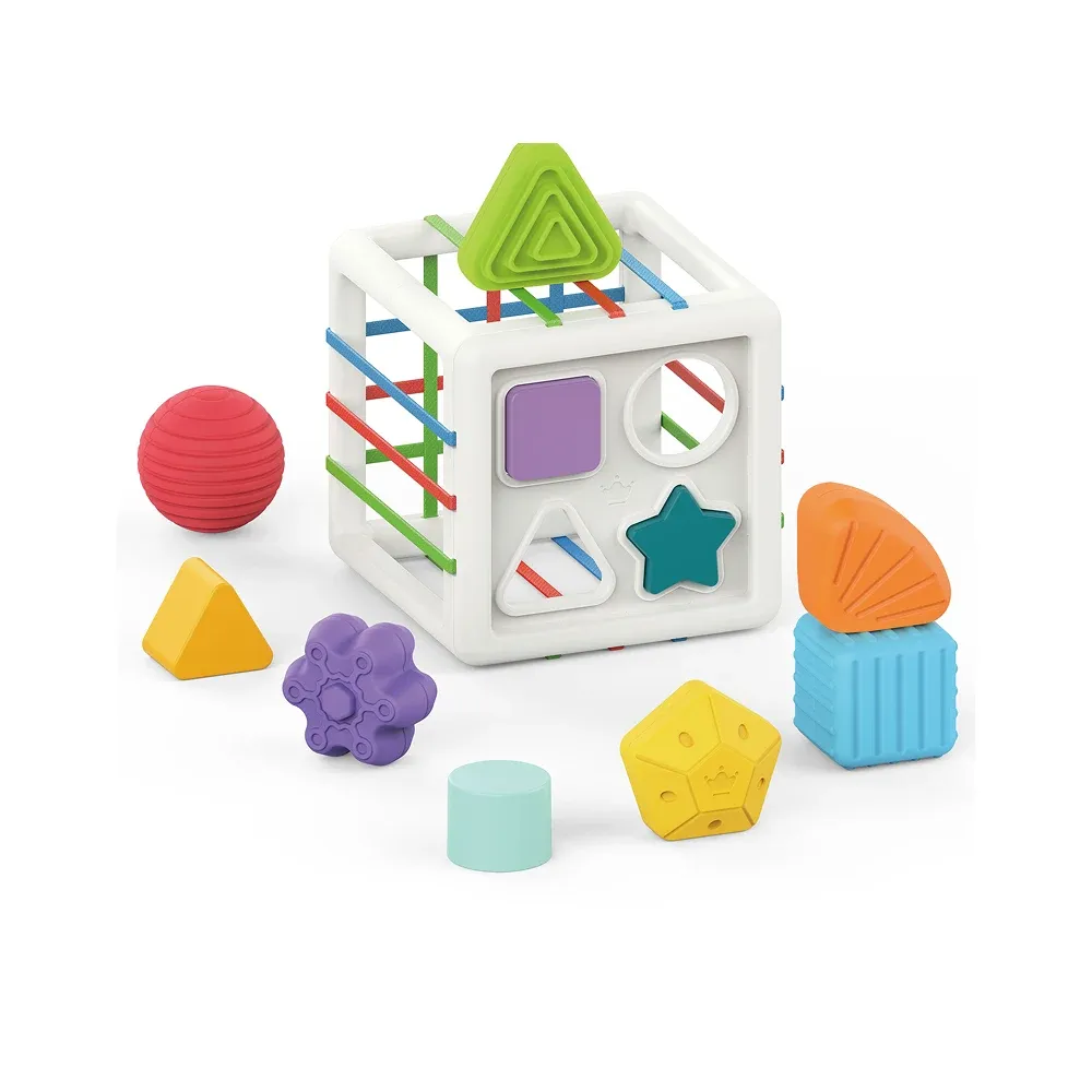 Cub educativ cu sorter de forme și culori, Huanger HE0211 (18622)