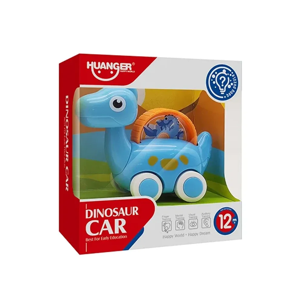Mașinuță dinozaur cu inerție – albastră, Huanger HE8007 (18561)
