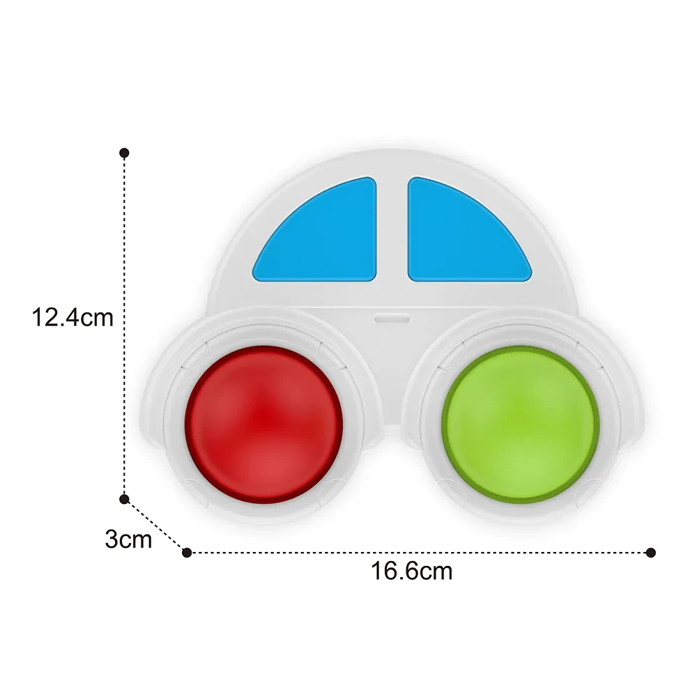 Jucărie senzorială tip pop-it din silicon – mașinuță, Huanger HE0144 (18202)