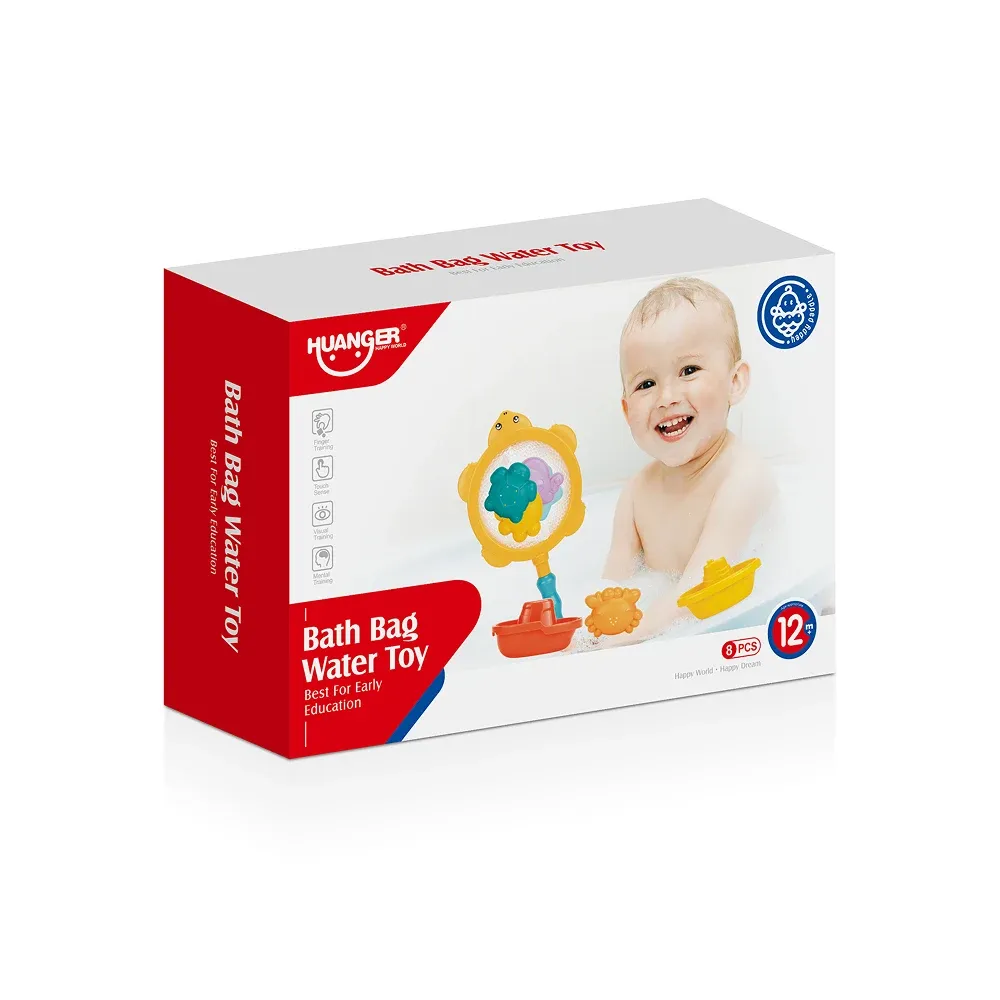 Huanger HE0265 Набор игрушек для ванной с рыболовной сетью, животными и лодками (19032)