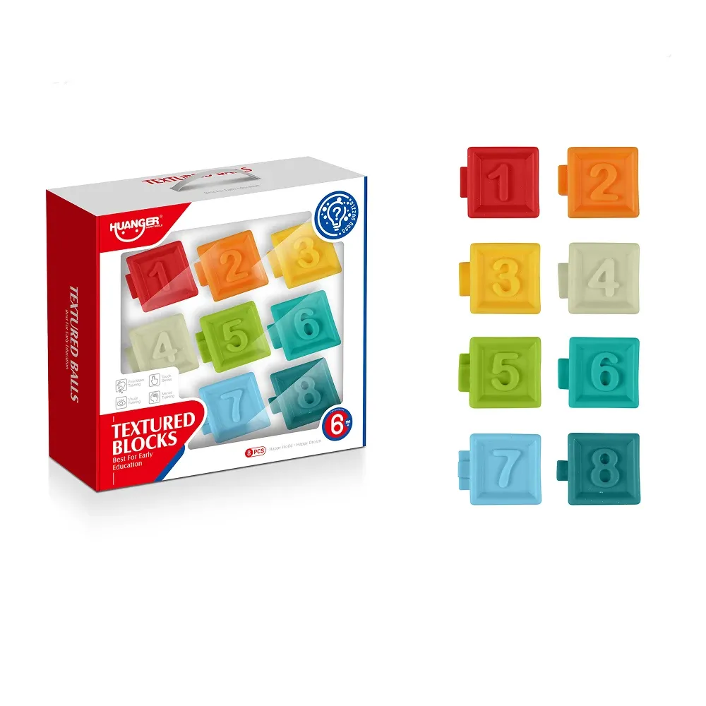 Set cuburi senzoriale moi cu cifre, Huanger HE0234 (19391)