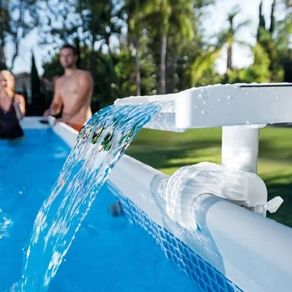 Cascadă iluminată cu LED-uri pentru piscină cu cadru metalic, Intex (28090)