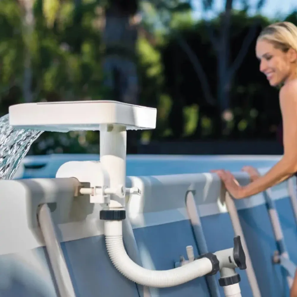 Cascadă iluminată cu LED-uri pentru piscină cu cadru metalic, Intex (28090)
