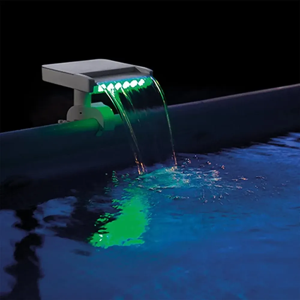 Cascadă iluminată cu LED-uri pentru piscină cu cadru metalic, Intex (28090)