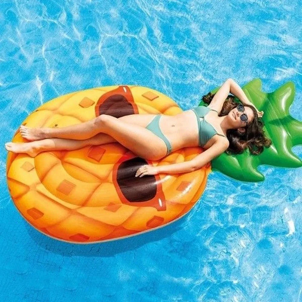 Saltea gonflabilă pentru apă Ananas, 216×107×23 cm, max. 100 kg, Intex (58790)