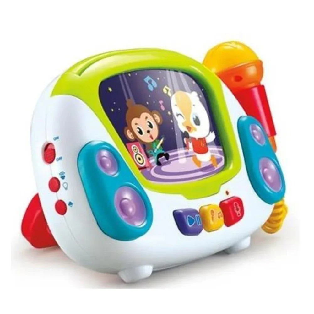 Музыкальная игрушка-караоке с микрофоном и подсветкой, Hola 3138 (90331)