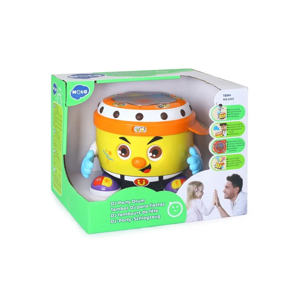 Tobă interactivă cu muzică și lumini, Hola 6107 (78889)