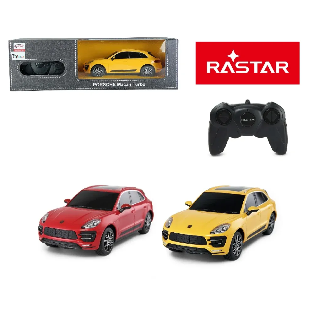 Mașină cu telecomandă RC Porsche Macan Turbo, scara 1:24, 2 culori, Rastar (71800)