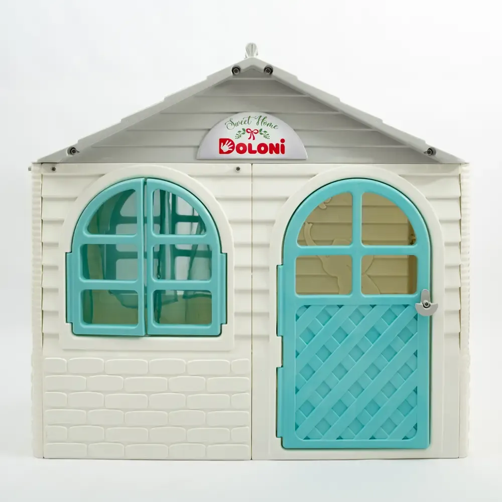 Игровой домик для детей 129×78×120 см, бирюзовый, Doloni (02550/15)