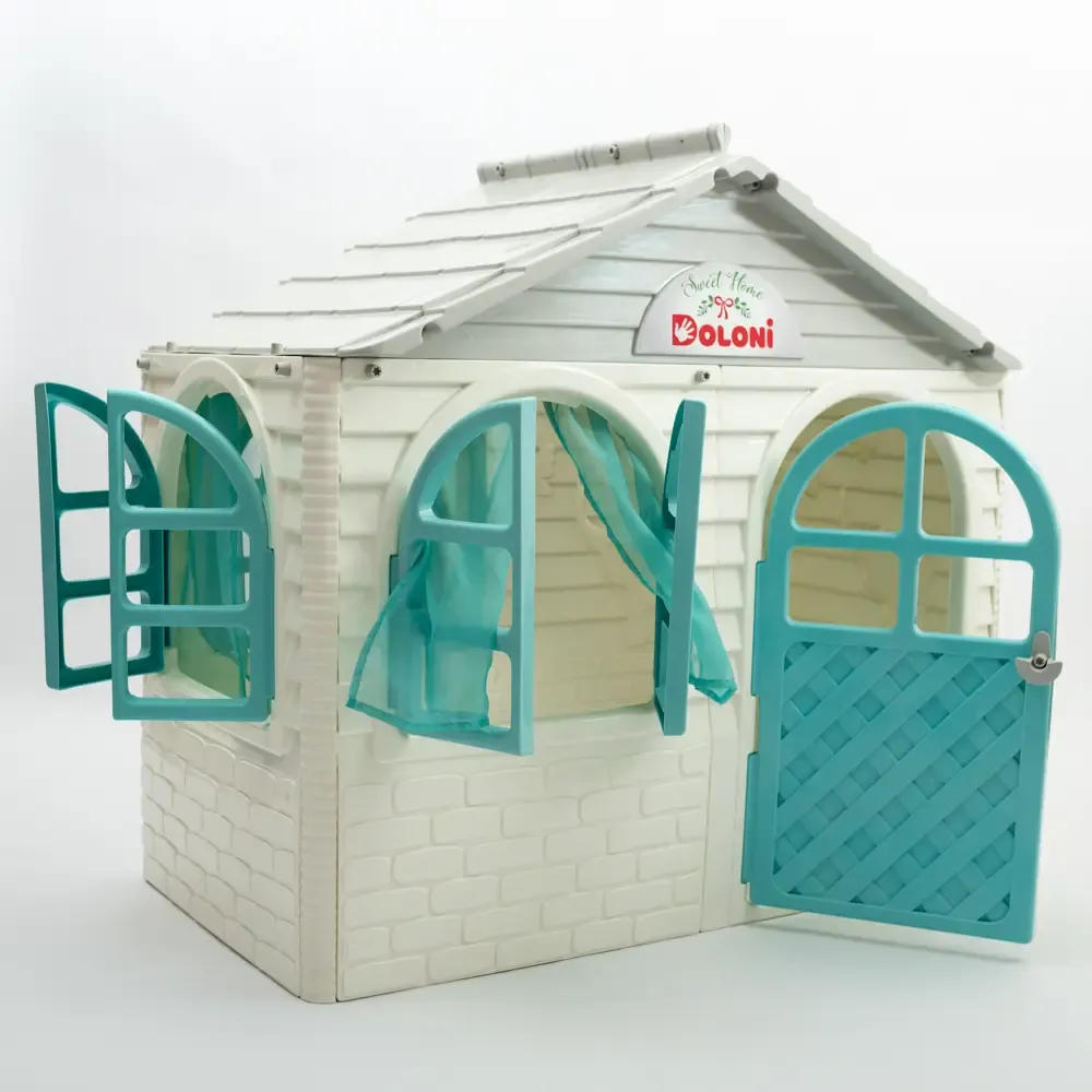 Игровой домик для детей 129×78×120 см, бирюзовый, Doloni (02550/15)