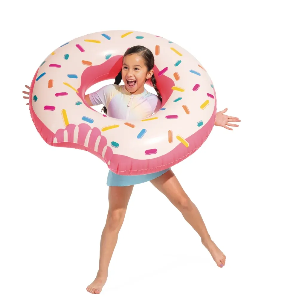 Надувной бассейн Donut Rainbow, 107 см, макс. 80 кг, 9+ лет, Интекс (56265)