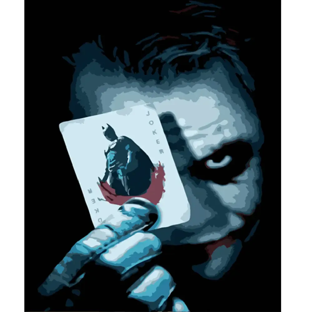 Pictură pe numere Joker cu carte, 40×50 cm, Strateg (HH071)