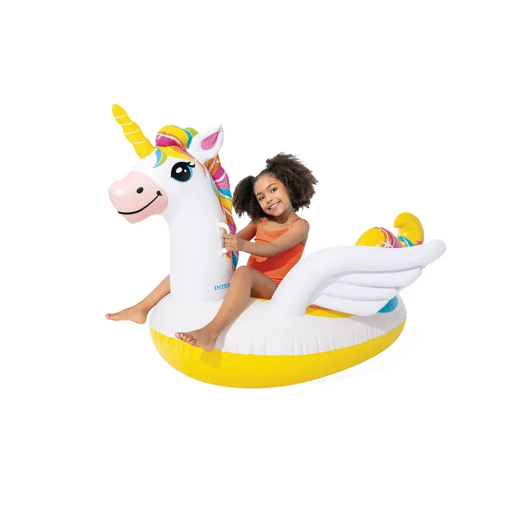 Plută gonflabilă Unicorn cu mânere, 198×140×97 cm, max. 40 kg, 3+ ani, Intex (57561)