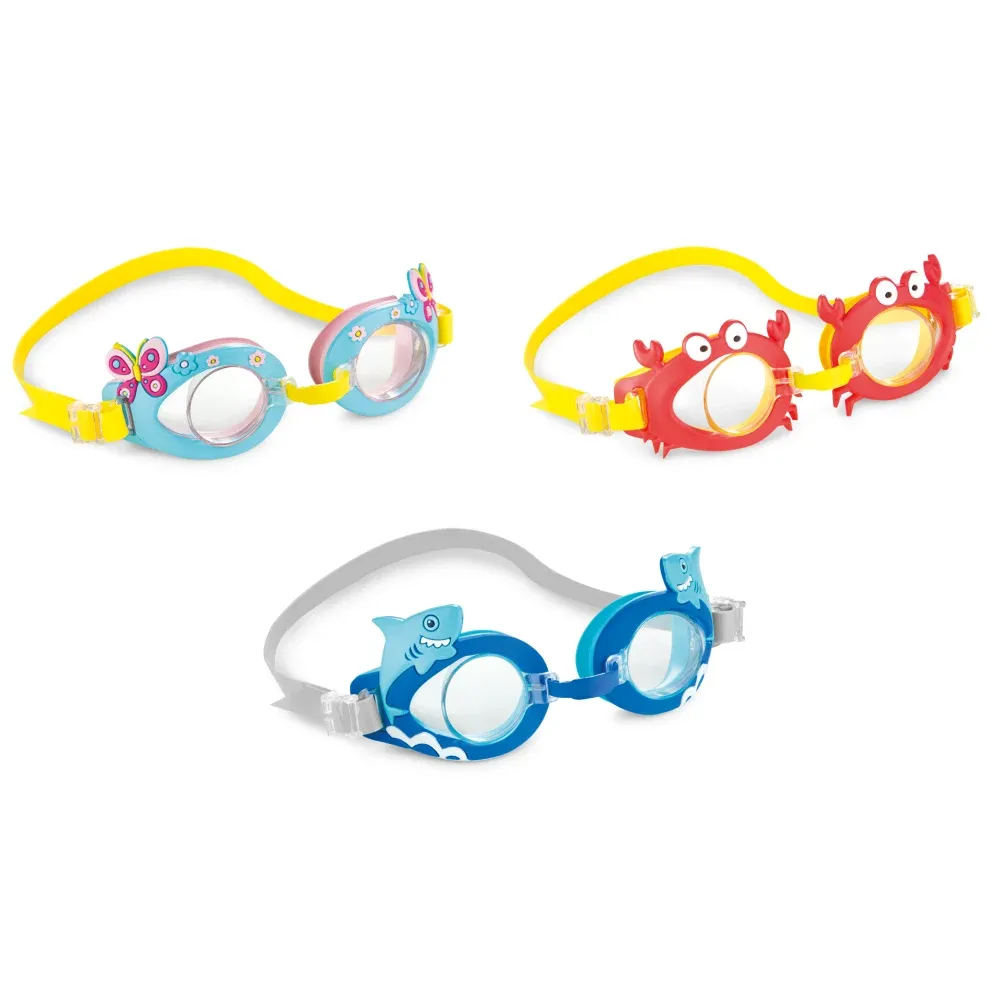 Ochelari de înot Fun, 3 culori, 3–8 ani, Intex (55610)