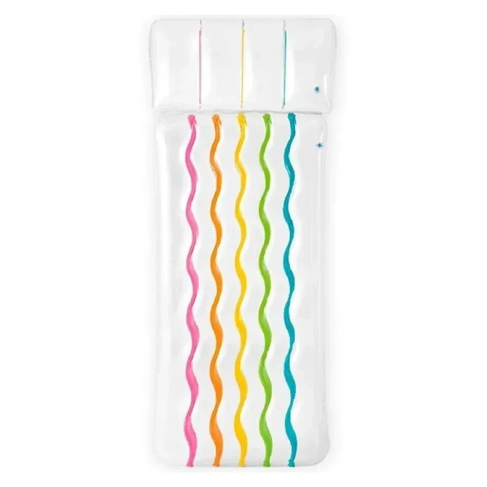 Saltea gonflabilă pentru apă Curcubeu, 203×84 cm, 14+ ani, Intex (58724)