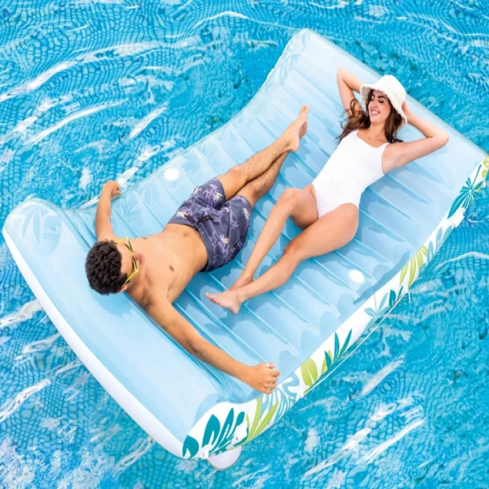 Надувной плот Tropical Lounge с навесом, 224×150×165 см, макс. 200 кг, Интекс (56294)