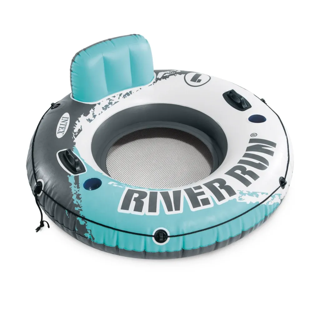 Надувная лодка с сеткой, спинкой и ручками Aqua River Run 1, 135 см, макс. 100 кг, Интекс (56825)