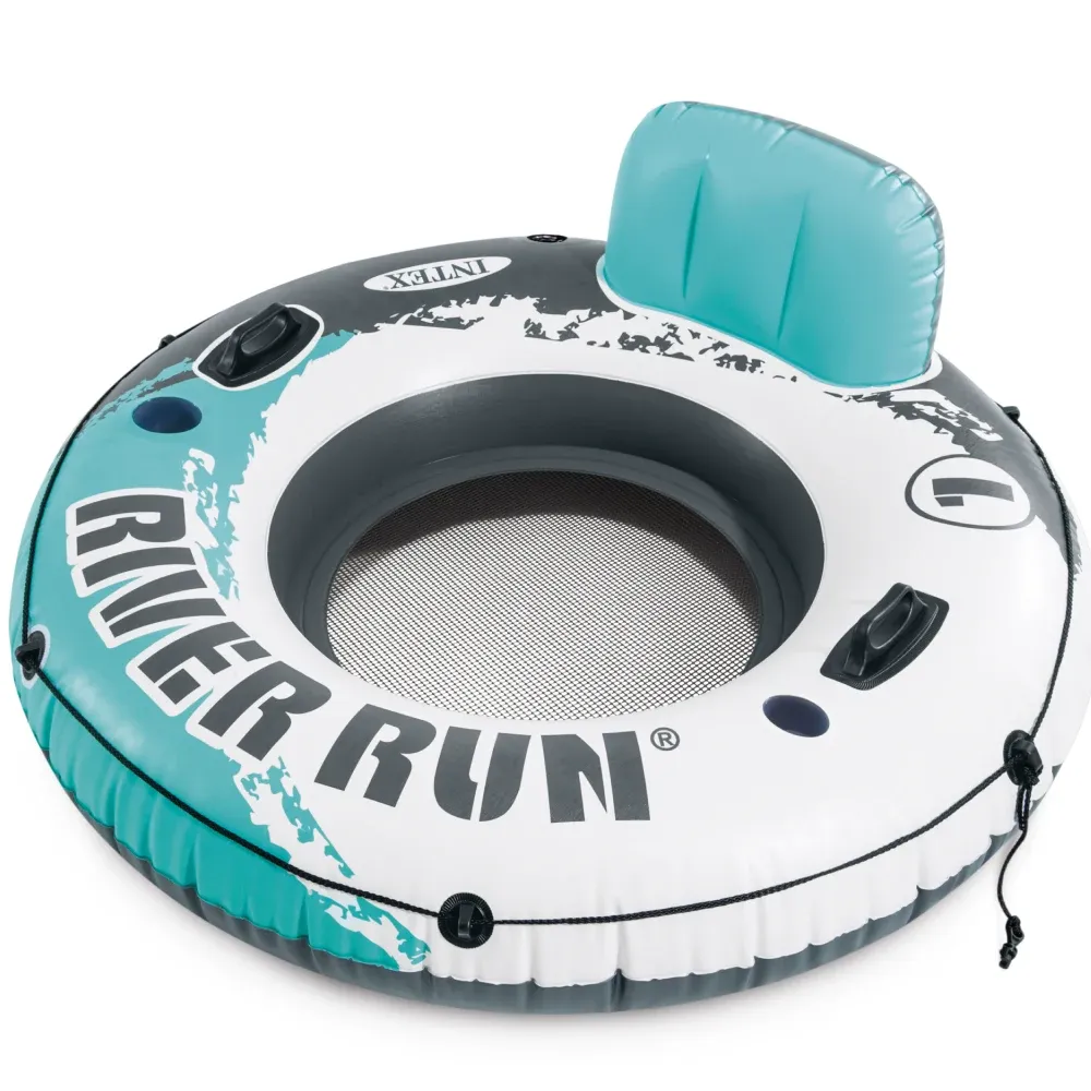 Надувная лодка с сеткой, спинкой и ручками Aqua River Run 1, 135 см, макс. 100 кг, Интекс (56825)