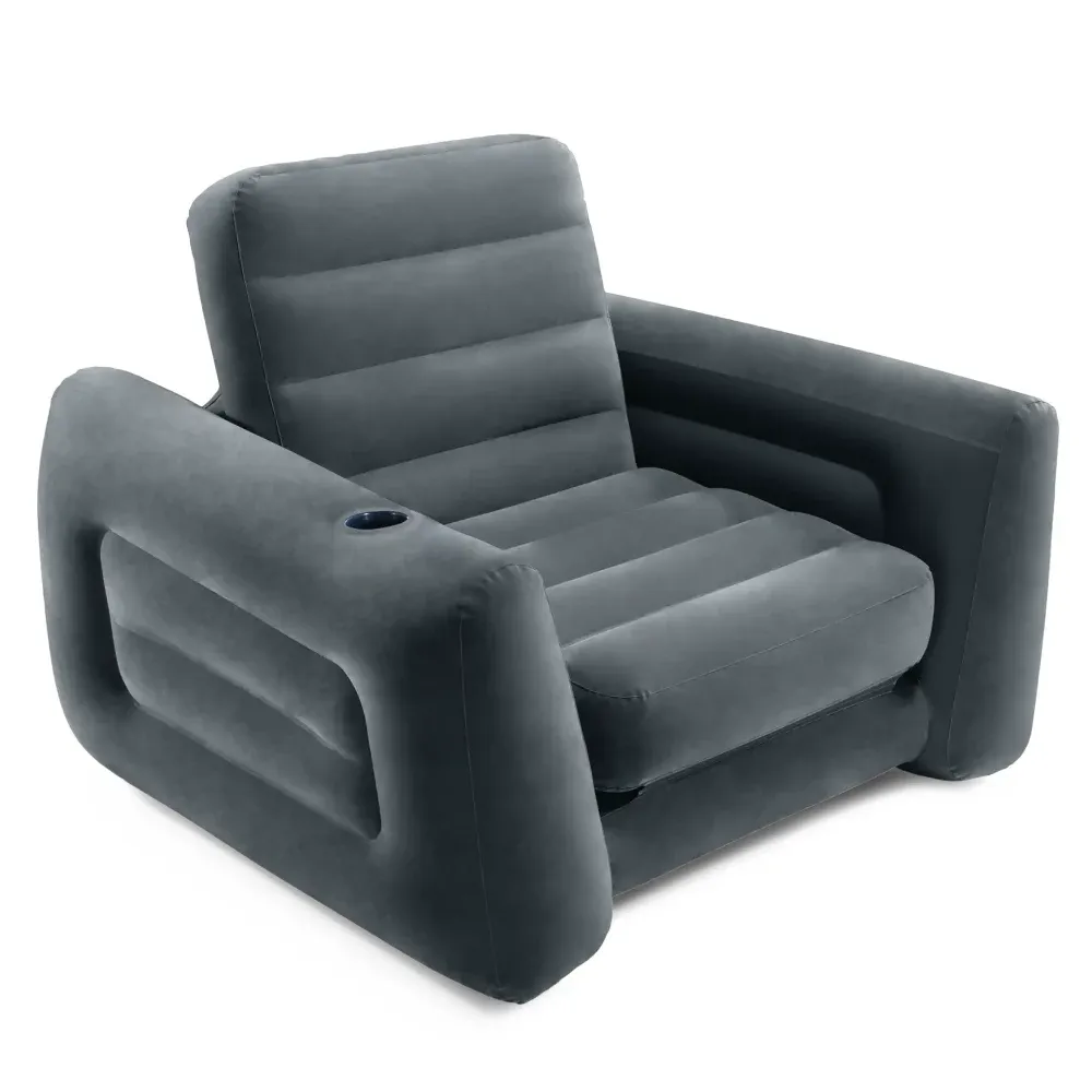 Fotoliu gonflabil extensibil cu suport pentru pahar, 117Ч224Ч66 cm, max. 100 kg, Intex (66551)