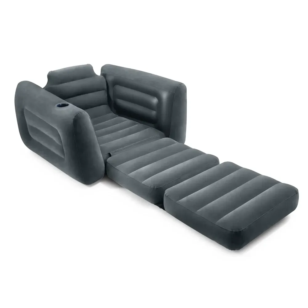 Fotoliu gonflabil extensibil cu suport pentru pahar, 117Ч224Ч66 cm, max. 100 kg, Intex (66551)