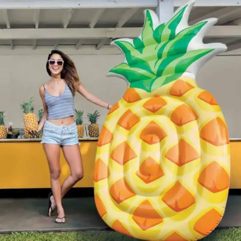 Saltea gonflabilă pentru apă Ananas, 216×124 cm, 6+ ani, Intex (58761)