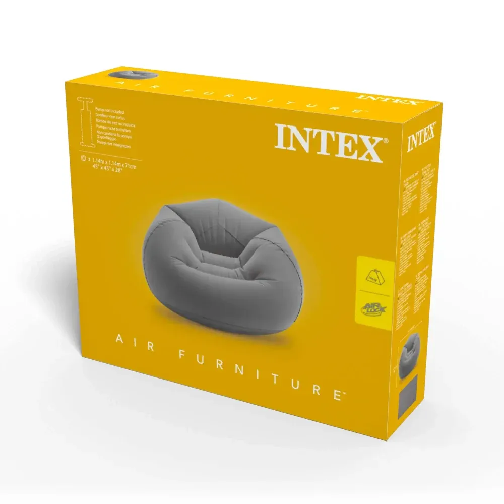 Надувное кресло Beanless Bag, 114x114x71 см, макс. 100 кг, Интекс (68579)