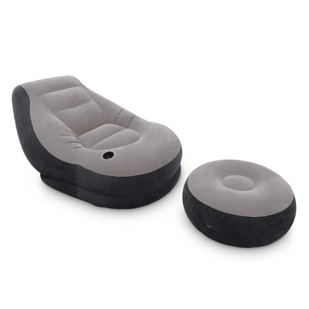 Fotoliu gonflabil cu suport pentru picioare Ultra Lounge, 102x137x79 cm + 64×28 cm, max. 100 kg, Intex (68564)