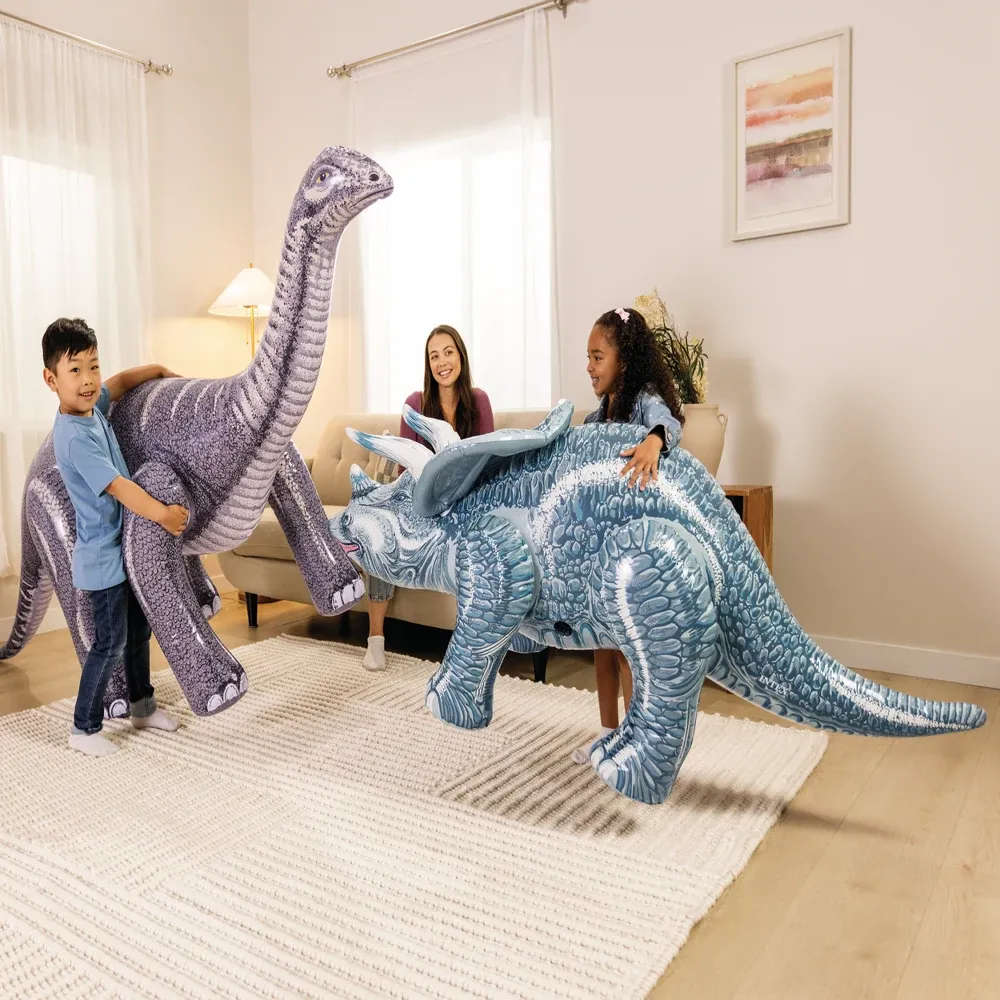 Dinozaur gonflabil – Triceratops / Brontosaurus, 2 modele, 3+ ani, Intex (48594)