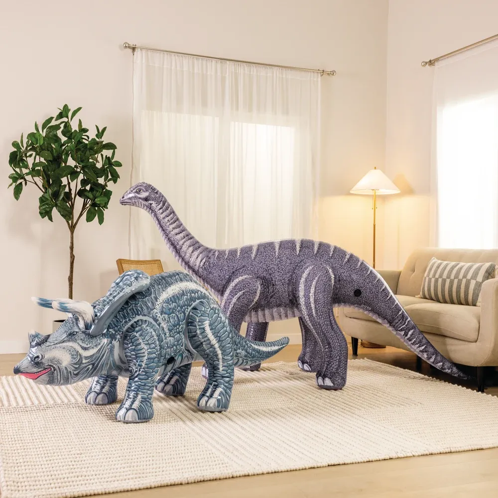 Dinozaur gonflabil – Triceratops / Brontosaurus, 2 modele, 3+ ani, Intex (48594)