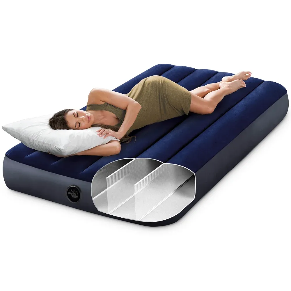 Saltea gonflabilă Twin Classic Downy, 99×191×25 cm, max. 136 kg, Intex (64757)