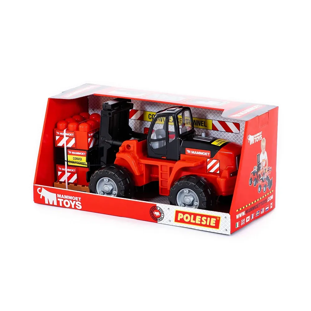 Tractor stivuitor cu set de construcție – 15 piese, Polesie (56856)